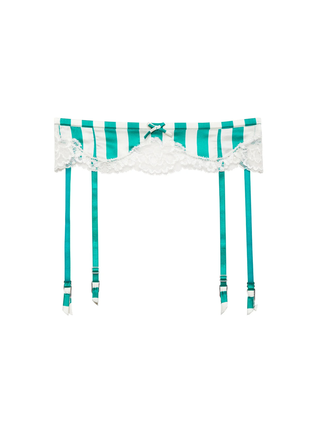 Fleur du Mal Eve Silk and Lace Garter Belt