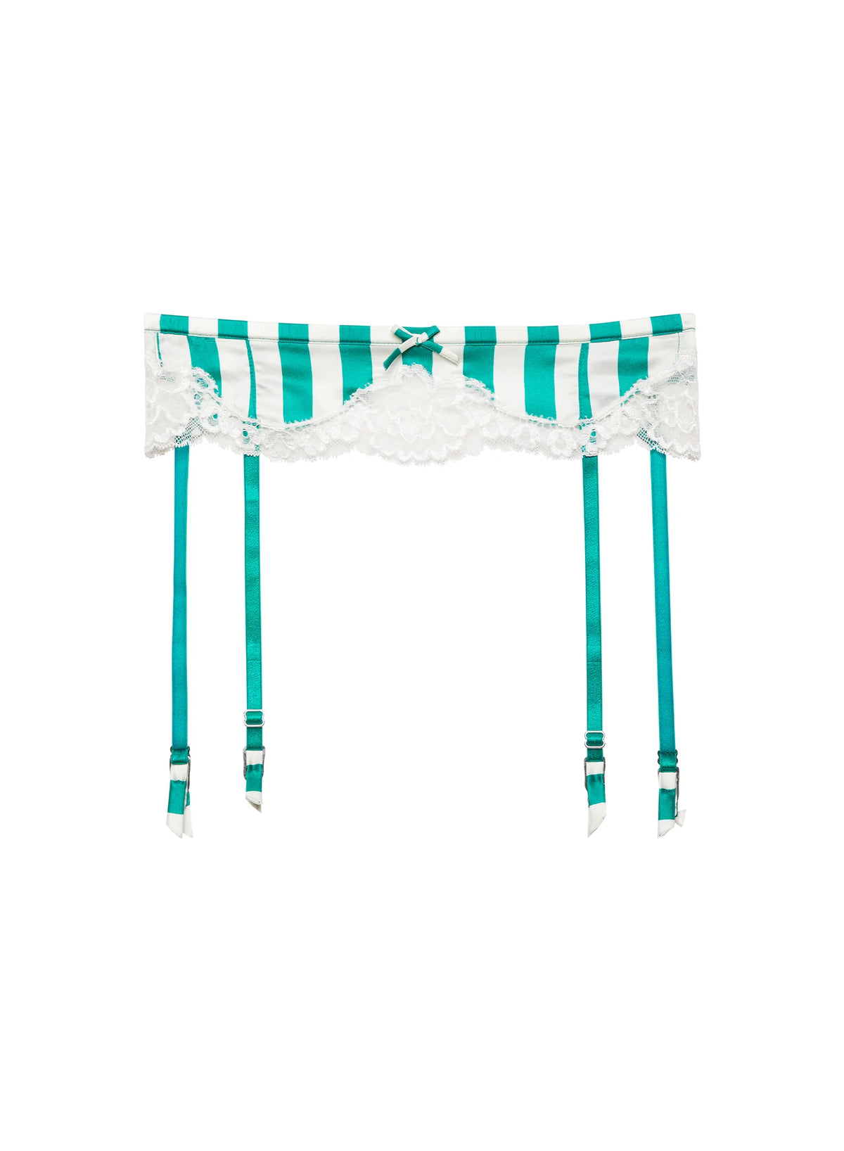 Fleur du Mal Eve Silk and Lace Garter Belt