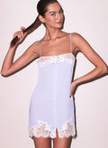 Fleur Du Mal Juliet Lace Applique Slip – front button detail