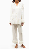 Olivia von Halle Fifi Snow Silk Pajama Set