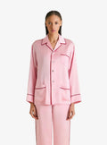 Olivia von Halle Yves Blush Pink Silk Pajamas