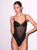 Fleur du Mal Naomi Black Lace Bodysuit