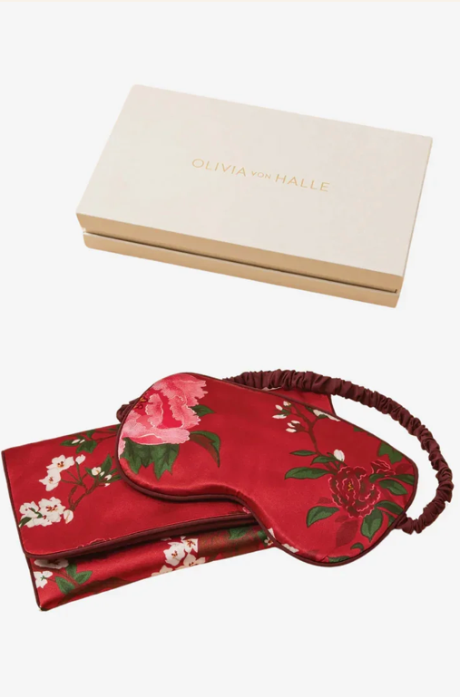 Olivia von Halle Audrey Silk Sleep Mask – detail view