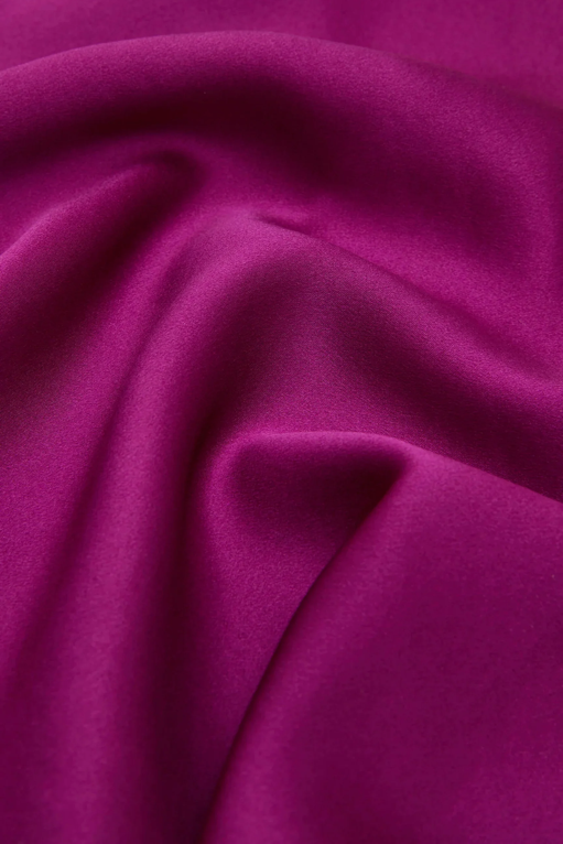 Olivia von Halle Bliss Camisole and Long Pant Pajama Set, Plum or Ruby – detail view