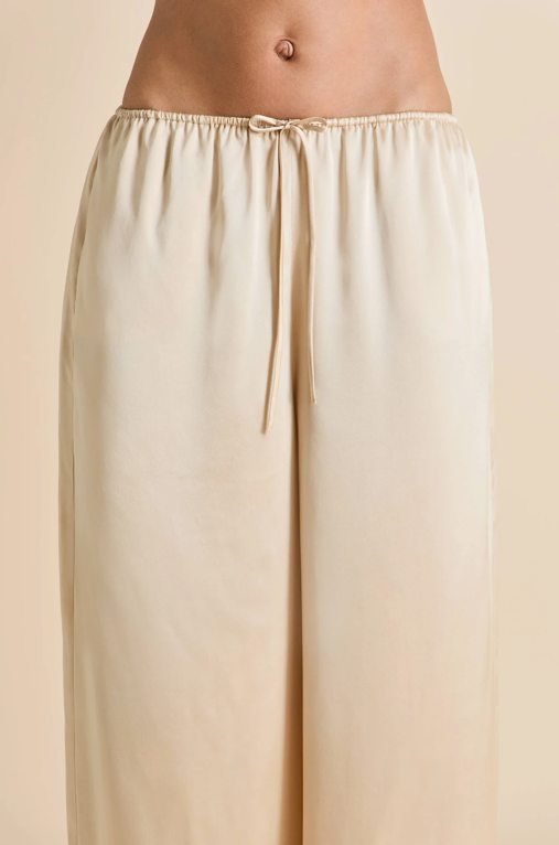 Olivia von Halle Bliss Camisole and Long Pant Pajama Set, Caramel – detail view