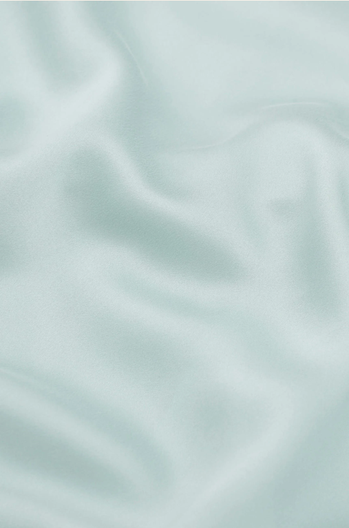 Olivia von Halle Fifi Paper Blue Silk Pajamas – detail view