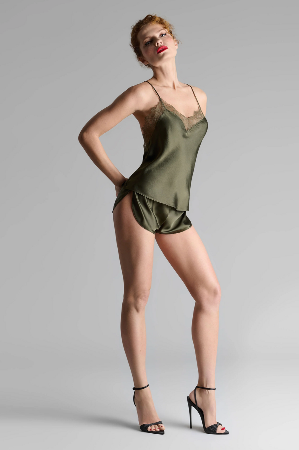 Maison Close Rendez-Vous Silk Camisole – detail view