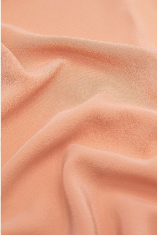 Olivia von Halle Elle Tangerine Silk Cami and Short Pajama Set – detail view
