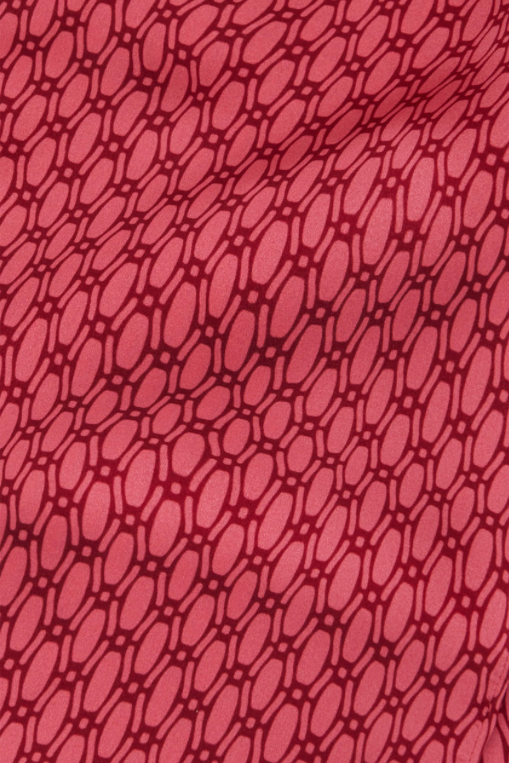 Olivia von Halle Lila Dita Pink Fishnet Geometric Pajamas – detail view