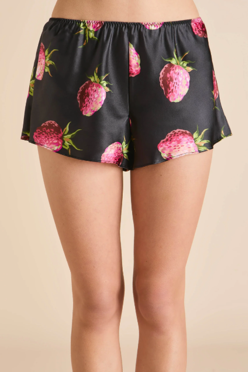 Olivia von Halle Bella Bringham Silk Cami and Short Pajama Set – detail view