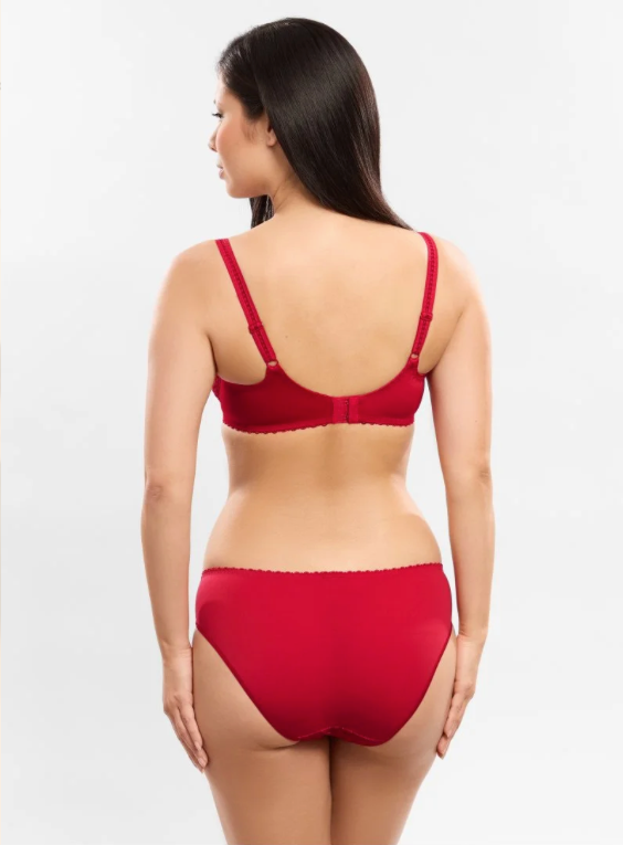 Empreinte Romy Imperial Red Bra – front detail