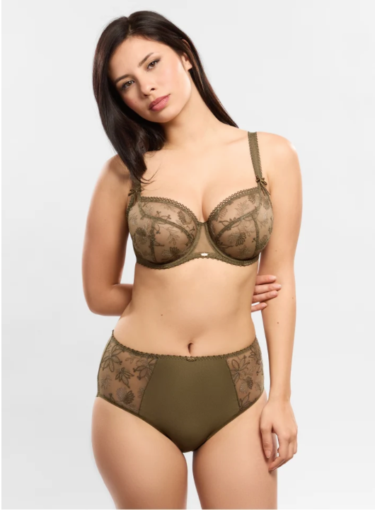 Empreinte ALIX Bronze Low-necked Bra – front detail