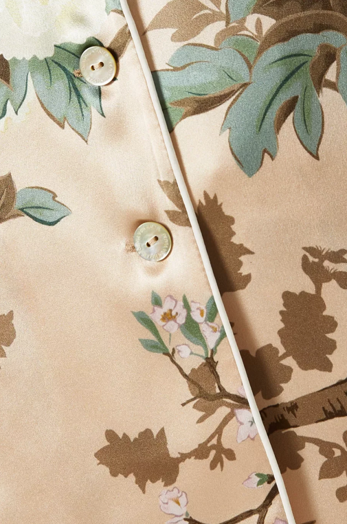 Olivia Von Halle Lila Tirtoff Silk Pajama Set – detail view