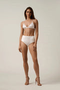 Kiki de Montparnasse Tous Les Jours High Waist Panty, Ivory Silk