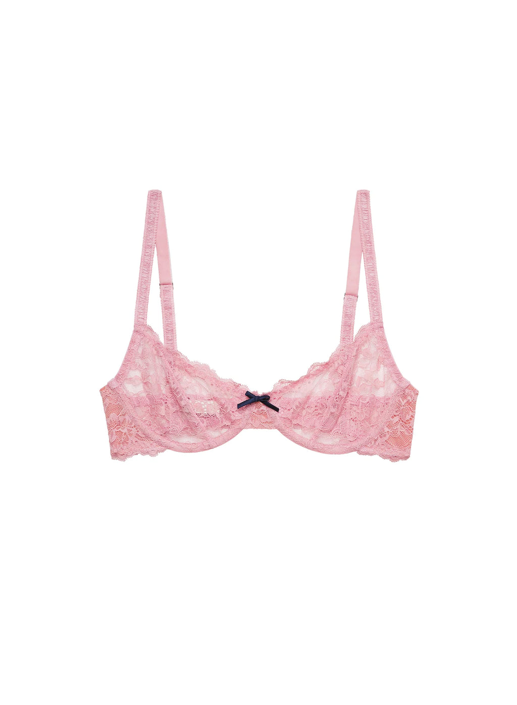 Fleur Du Mal Bianca Lace Balconette Bra – back view