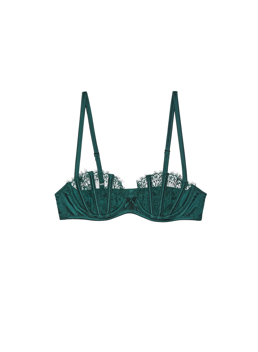Fleur du Mal Frankie Lace Boned Balconette – front detail