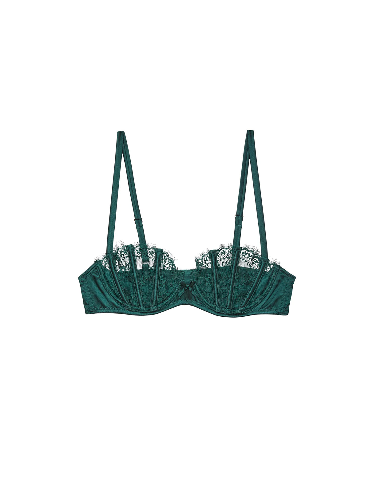 Fleur du Mal Frankie Lace Boned Balconette – front detail
