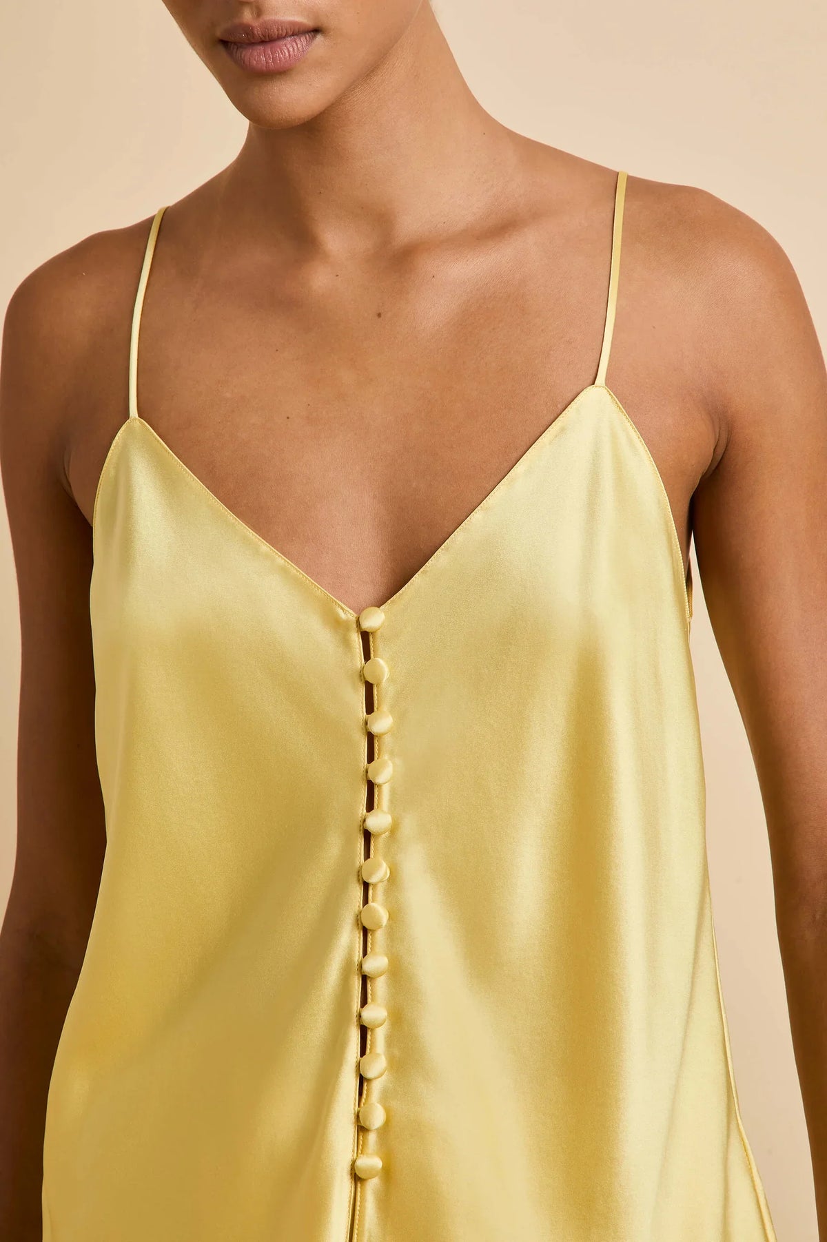 Olivia von Halle Etta Limon Silk Cami and Short Set