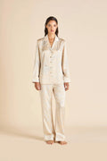Olivia von Halle Lila Pearl Pink Jewel Silk Pajama Set